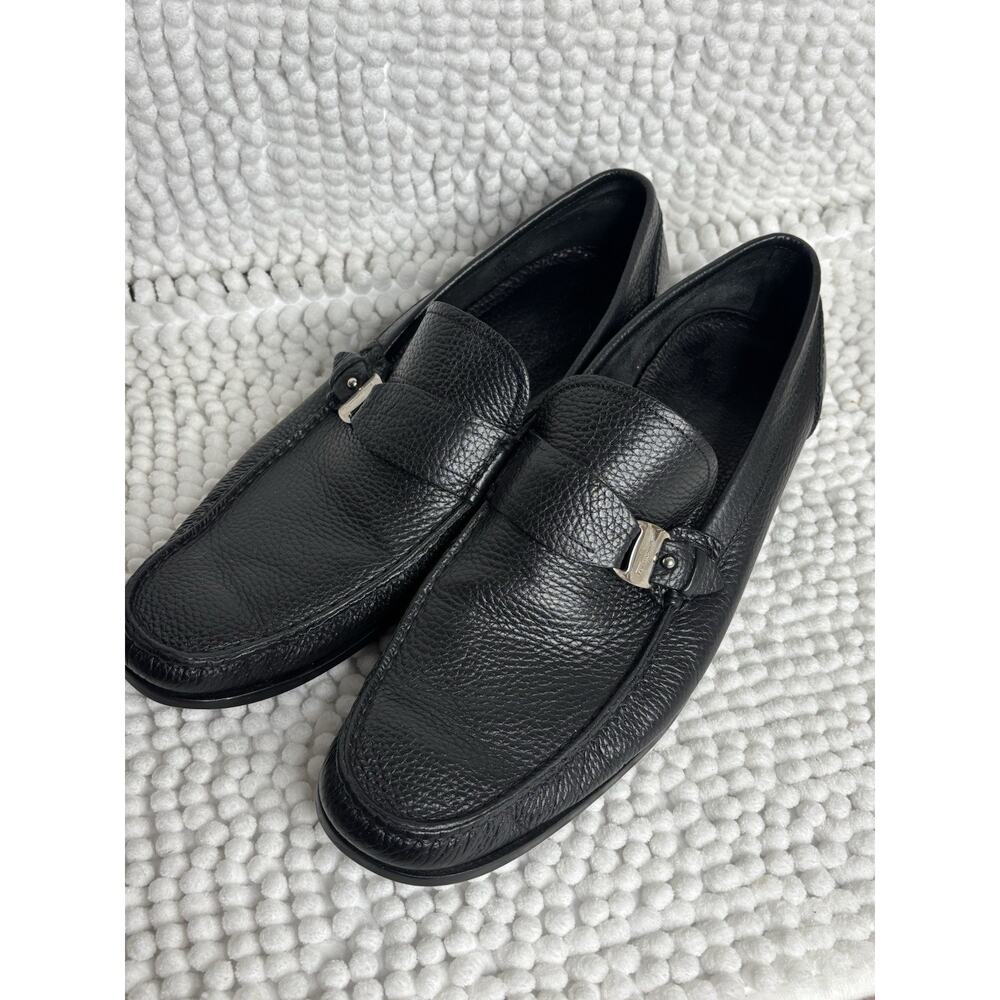SALVATORE FERRAGAMO Men's Classic Pebbled Leather Loafer Dress Shoes Sz 11.5